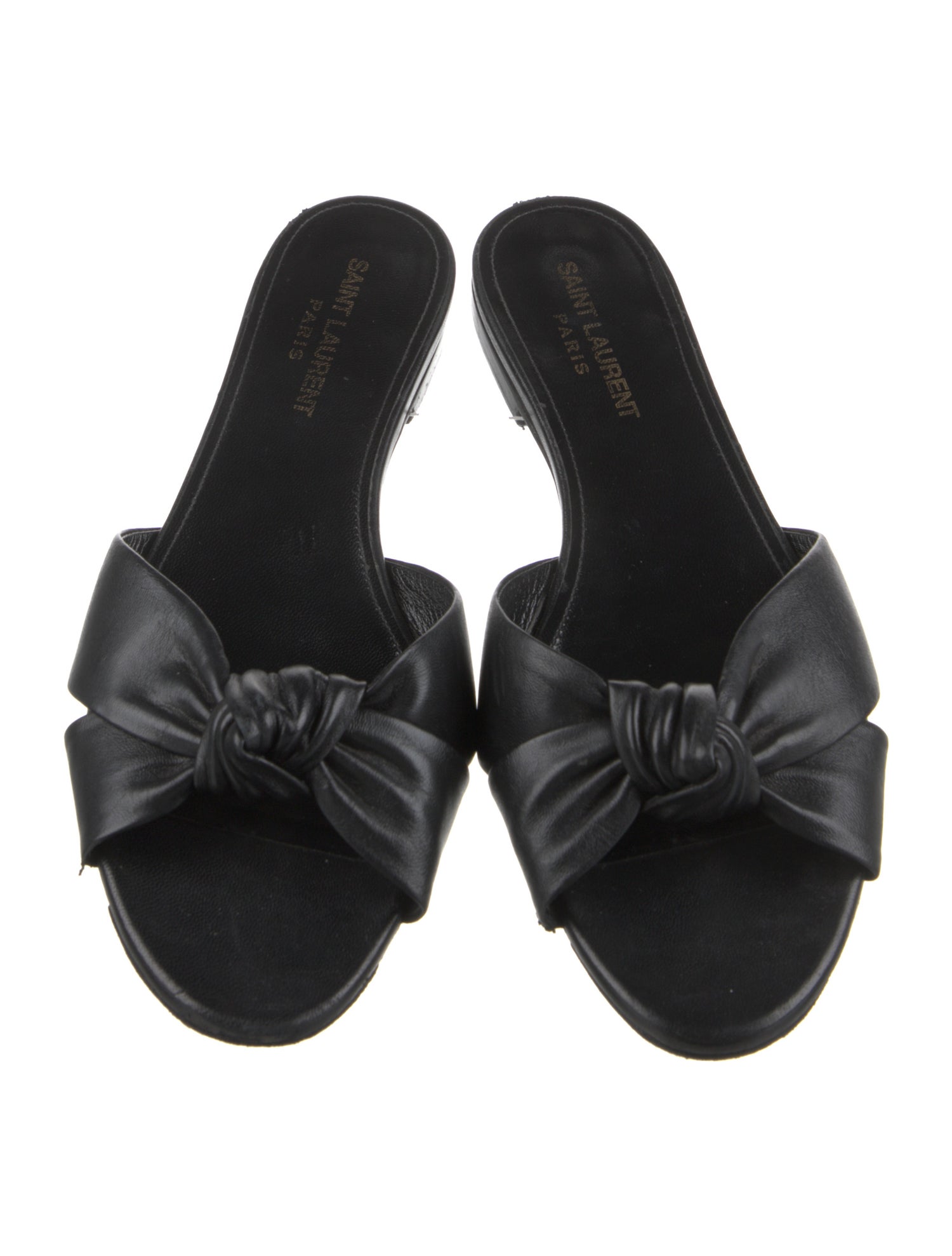 Saint Laurent Leather Slides